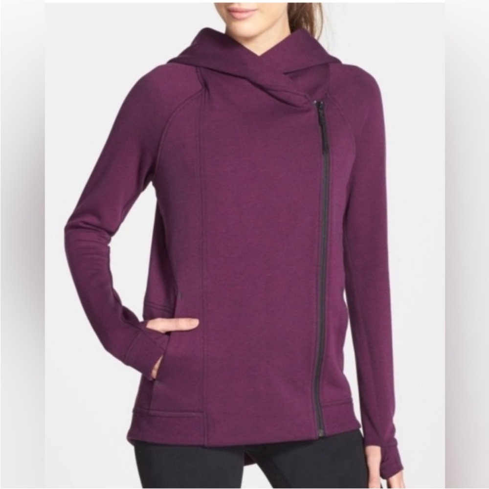 NikeTech Asymmetrical fleece Full-Zip Hoodie - Mulberry